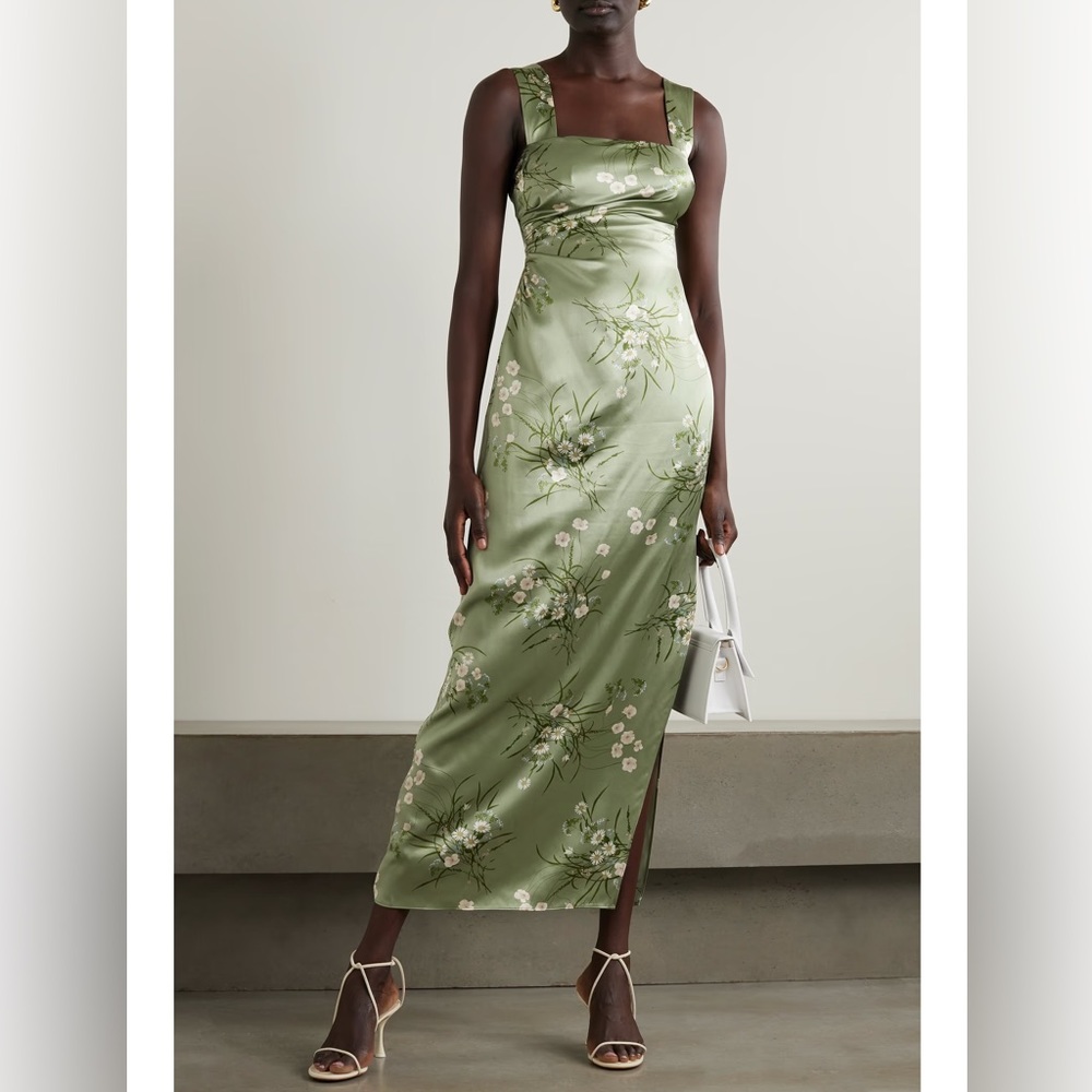Reformation Earl Silk Dress Bonita